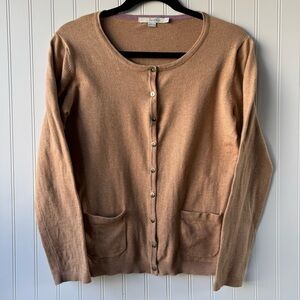 Boden Camel Button-Up Cardigan size 8